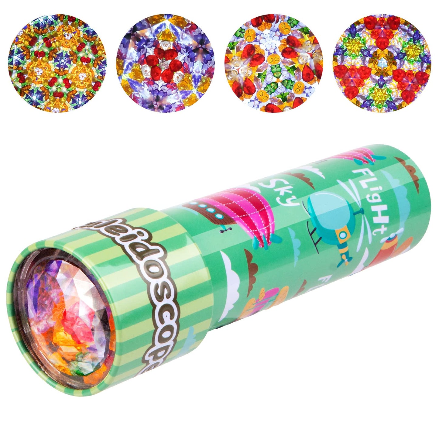 Classic Tin Kaleidoscope, Kaleidoscope For Kids, Kaleidoscope Toy With Metal Body, Retro Toys Educational Toys Green Kaleidoscop