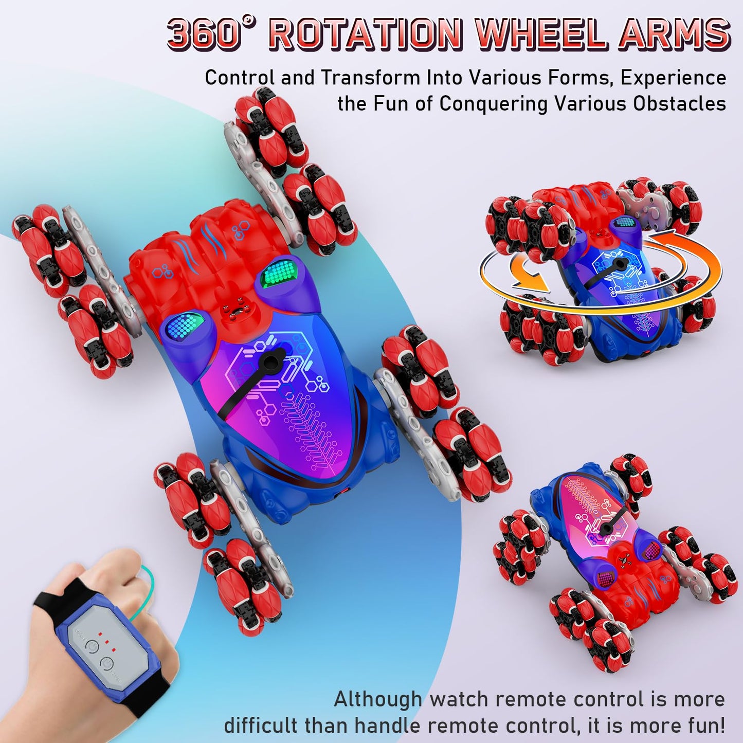 Sauftti 8Wd Gesture Sensing Rc Stunt Cars Toys For Boys Age 6-13, Hand Remote Control Climbing Car, Toy For Kids 6 7 8 9 10 11 1