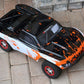 SummitLink Compatible Custom Body Muddy Orange Over White/Black Replacement for 1/10 Scale RC Car or Truck (Truck not included)