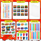 Cholemy 168 Pcs Hero Party Favor Set Include Hero Birthday Mini Notebook Hero Theme Sticker Pencil Stamper Ruler Eraser for Hero