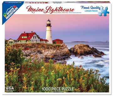 White Mountain Puzzles Maine Lighthouse - 1000 Piece Jigsaw Puzzle