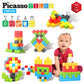 Picassotiles 60 Pieces 1'' Magnetic Building Blocks, 3D Construction Cubes Magnet Sensory Toys Gifts With Free Idea Book For Kid
