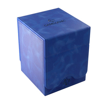 Gamegenic Squire Plus 100+ Xl Convertible Deck Box - Holds 100 Double-Sleeved Cards! Premium Commander Card Case, Detachable Slide Card Case, Armorfyber Surface, Blue Color, Made By Gamegenic