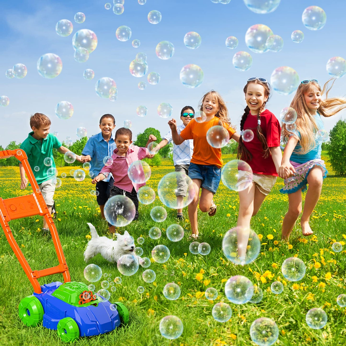 Bennol Bubble Lawn Mower For Toddlers, Kids Automatic Bubble Blower Maker Machine, Outdoor Gardening Push Toys, Christmas Birthday Gifts For Preschool Baby Boys Girls