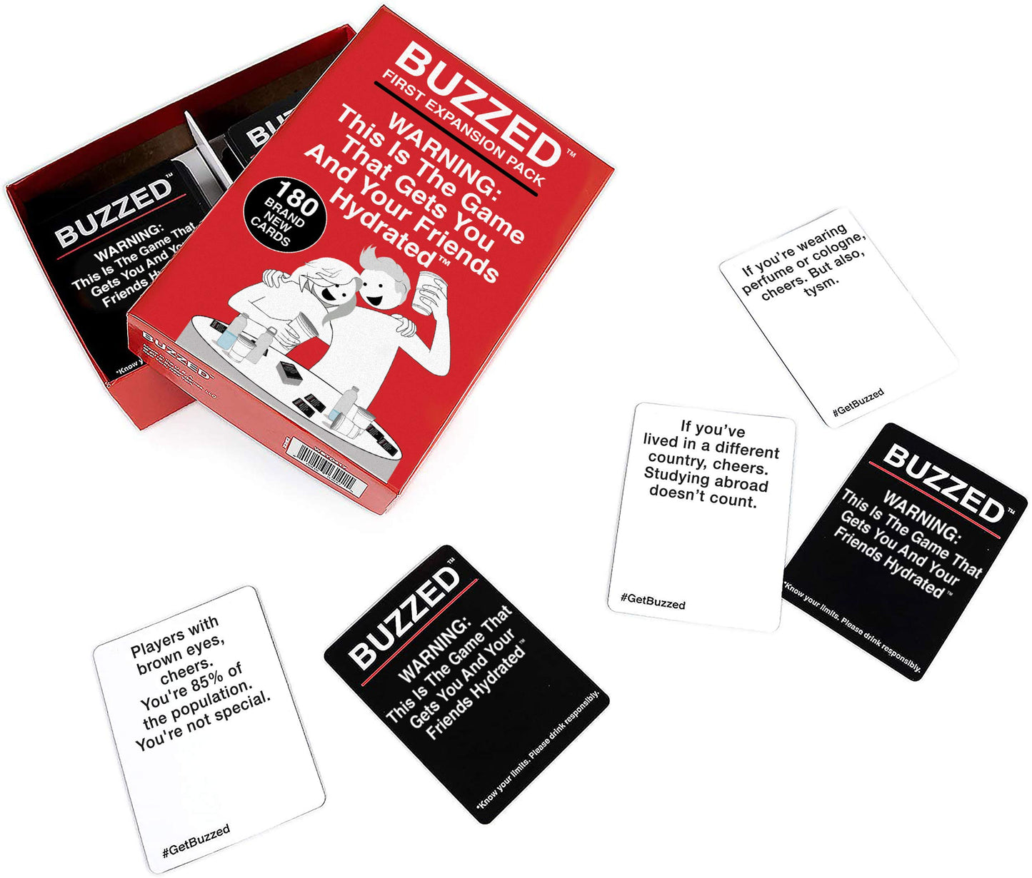 WHAT DO YOU MEME? Buzzed Expansion Pack #1 - Hilarious Adult Drinking Game, 180 Cards, Black, Model WSTD417