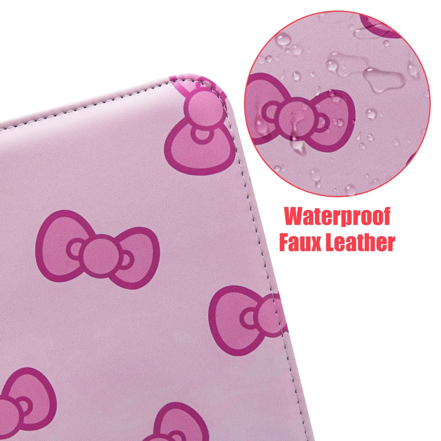 Pink Card Binder for Girls  4 Pocket with 50 Sleeves up to 400 Trading Cards Binder  Waterproof Card Storage Bag with Shoulder Strap