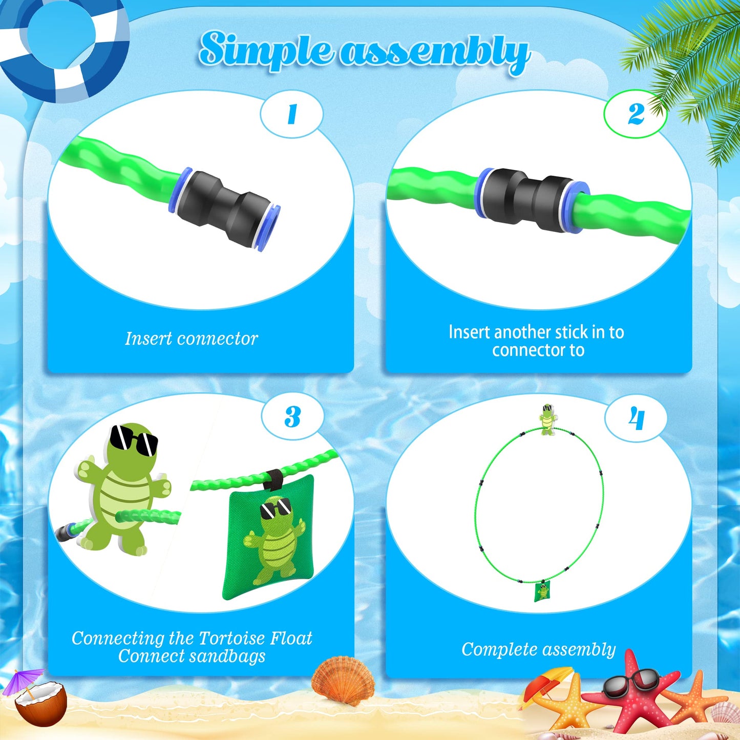 Gushu Diving Toys 15 Pcs Pool Toys For Kids Age 4-8 8-12 Water Swim Thru Rings With Buoys And Sandbags Underwater Training Progr