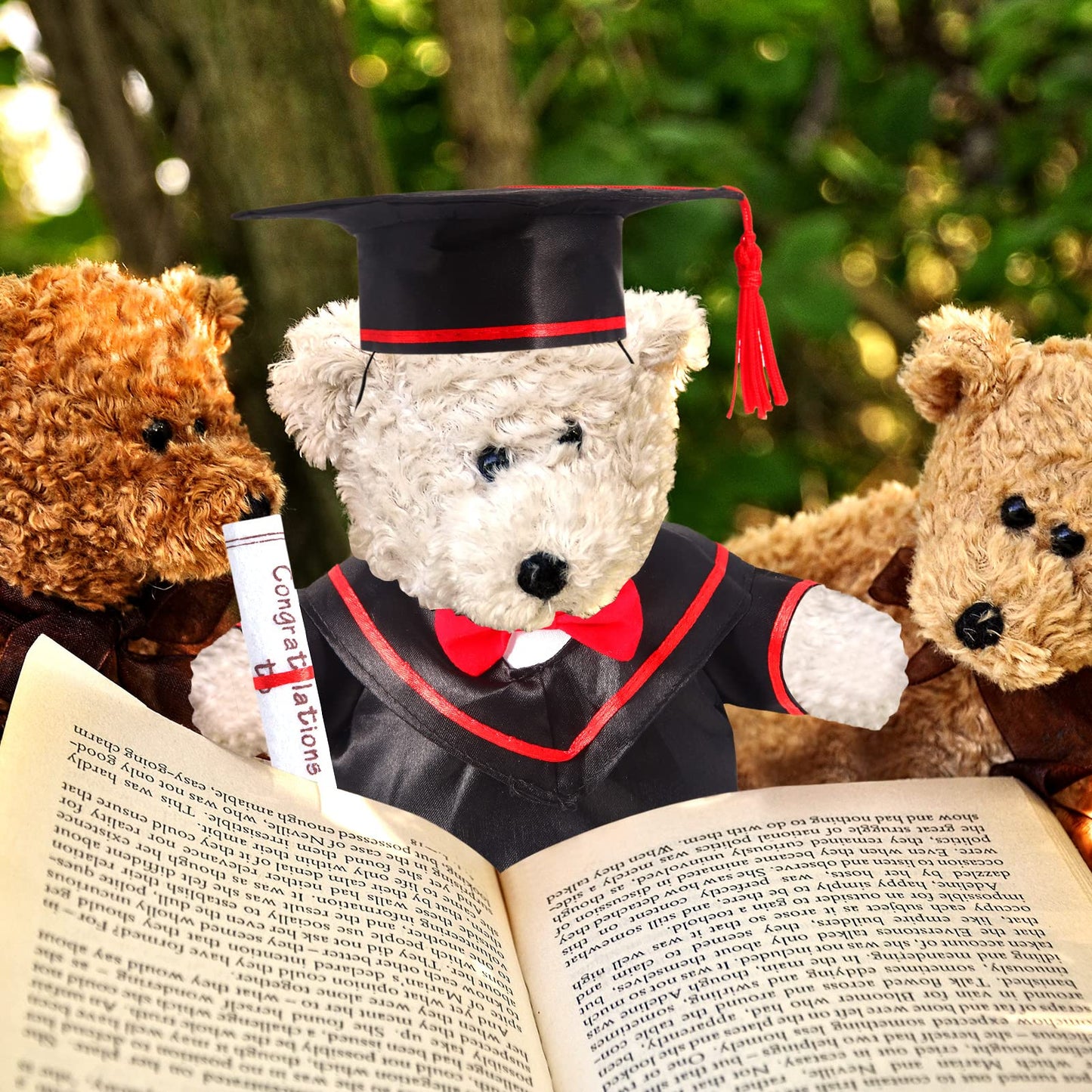 Set Of 1 Graduation Teddy Bear Clothes Cap & Gow Outfit Fits Most 8'' - 12'' Bear Plush Stuffed Animal Outfit Build A Bear Doll