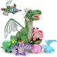 Tezituor 7 Pcs Dragon Stuffed Animals, 22'' Mommy Dragon Plush With 4 Baby Dragons And 2 Eggs, Stuffed Dragon Toys For Kids, Dinosaur Stuffed Animal Gifts For Boy Girl On Christmas Birthday Decoration