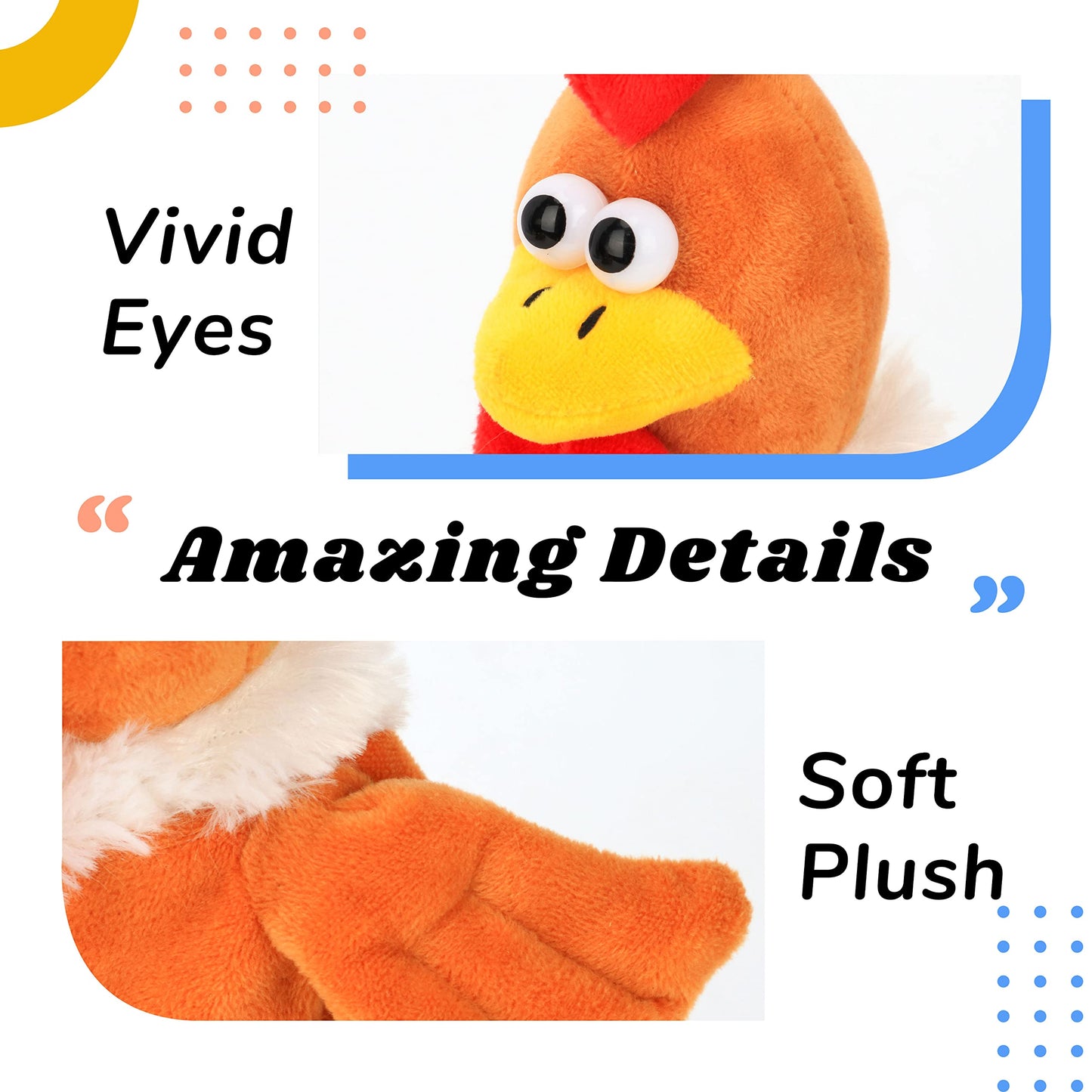 Hopearl Talking Chicken Repeats What You Say Walking Chick Electric Interactive Animated Toy Speaking Plush Buddy Gifts For Todd