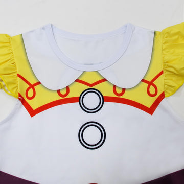 AOVCLKID Girls Jessie Princess Costume Cowgirls Birthday Party Dress Halloween Cosplay Outfits(9-10 Years,Yellow)