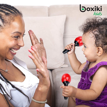 Boxiki Kids Musical Instruments Set Of 16 Pcs - Toddler Educational & Musical Percussion For Kids - With Tambourine, Maracas & C