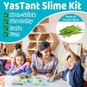 Yastant Slime Kit For Girls And Boys, Safe And Fluffy Slime For Kids, Stress Relief Kids Slime Kits For Toddlers, Stretchy Butter Slime Pack Of 6