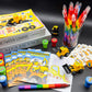 72 Pcs Construction Coloring Book with Crayons Bulk,Truck Car Party Favors Goodie Bags Fillers,Tractor Birthday Party Supplies F