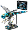 Loyratche Mechanical Dragonfly Building Blocks for mature-themeds  Insect Animal World Model with LED Light & Display Stand  Educational STEM Toys for mature-themed Home or Office D?cor (866PCS)