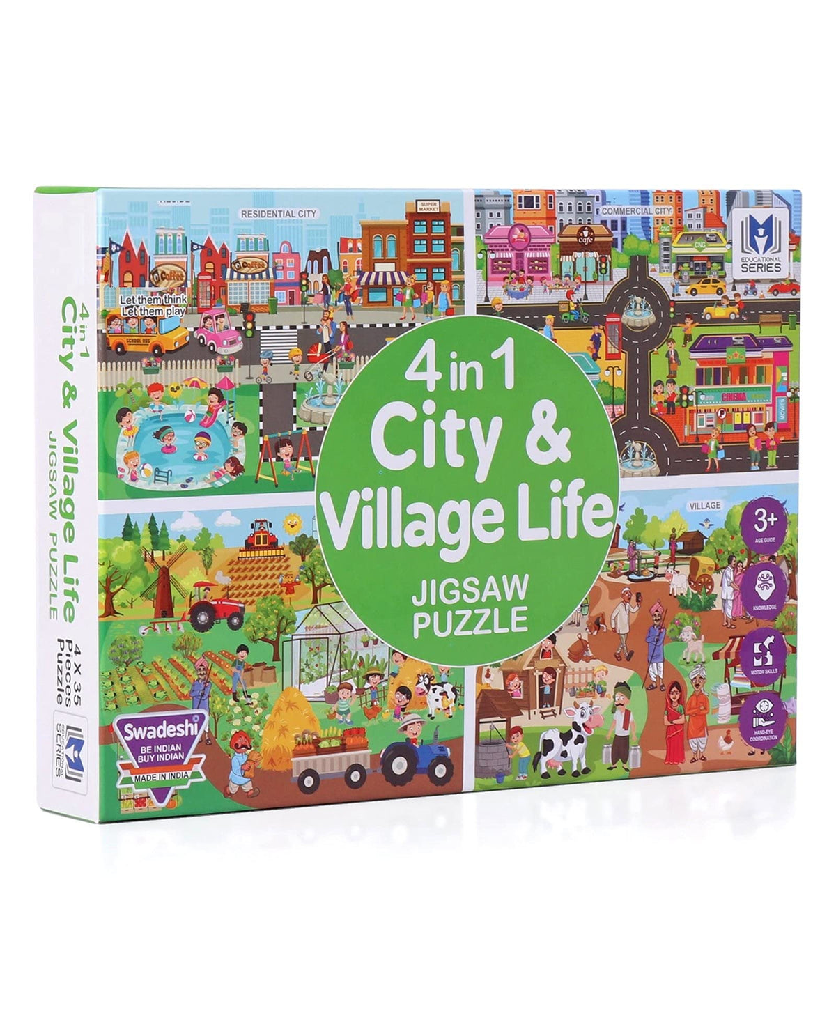 ARNIYAVALA City and Village Jigsaw Puzzle Set of 435 Pieces Eachfor Kids