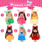 dollbie 6 Pack 4 Inch Mini Fashion Doll Collection - 6 Unique Stylable Hair Dolls with Rotatable Limbs & Cute Outfits | Collecti