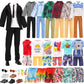 Miunana 21 PCS 11.5 Doll 5-in-1 Men's Fashion Bundle - 5 Outfits + 5 Shoes + 2 Sunglasses + 2 Ice Pops + 2 Drinks (Suit/Casual/Athletic/Swimwear) - Multi-Style Wardrobe Set for Business/Travel/Summer