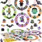 Fennoral 8 Pack Halloween Wreath Craft Kit For Kids Make You Own Halloween Wreath Foam Sticker Diy Halloween Arts And Crafts For