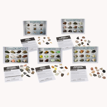 Educational Insights Complete Rock, Mineral, and Fossil Collection - 57 Pieces, Large, Multi, Model 5210, Ages 8+