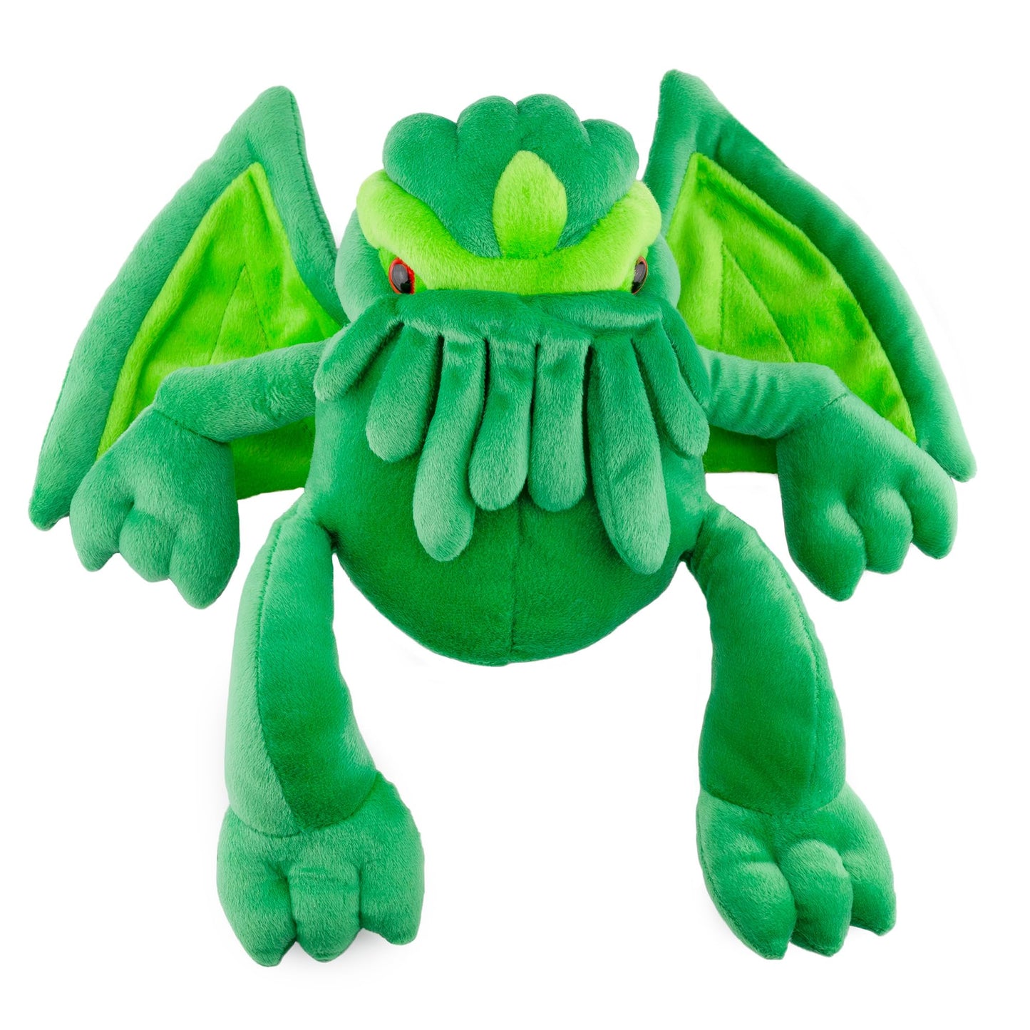 Toy Vault Cthulhu Plush - 12-Inch Stuffed Horror Toy, Green Fabric, Model HP003