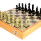 Stonkraft - 12X12 Stone Wooden Chess Game Board Set + Hand Crafted Pawns