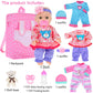 ebuddy 12 inch Baby Doll and Accessories-Reborn Baby Dolls Real Life Baby Dolls with 3 Sets Clothes,Backpack,Pacifier, Bottle