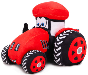 Toyland® 21Cm (8 Inch) Plush Farm Tractor - Boys Bedroom Decoration (Red)