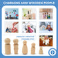 Wooden Peg Dolls 3-       10 Mom & 10 Dad Set Unfinished Birch Wooden Figures For People Crafts & Wedding Cake Toppers By Woodpe
