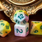 HDdais DND Dice Set, 7PCS Dandelion Flower Pattern Polyhedral Dice Set for Dungeons and Dragons, D&D Dice with Green Number for