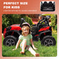 MOLACHI 24V Kids Ride on Car Truck  2 Seater Children Electric Cars  Kid Remote Control Vehicle with 200W Motors  3 Speeds  LED Lights  Spring Suspension  Music & Horn -Red