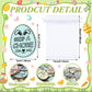 124 Pcs Easter Egg Tokens Set Includes 120 Pcs Wood Easter Reward Tokens with 20 Different Engraved Sayings 4 Pcs Organza Bags E