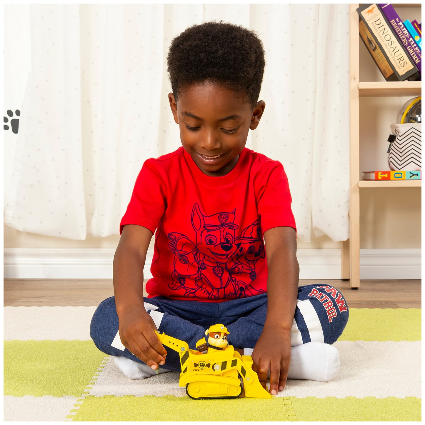 Paw Patrol, Rubbles Bulldozer Vehicle With Collectible Figure, For Kids Aged 3 Years And Over