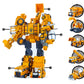 5 Pack Transtruck Transforms To Tractor And Robot Action Figures Combine Into 1 Giant Robot - Holiday, Birthday Gift Tractors Ro