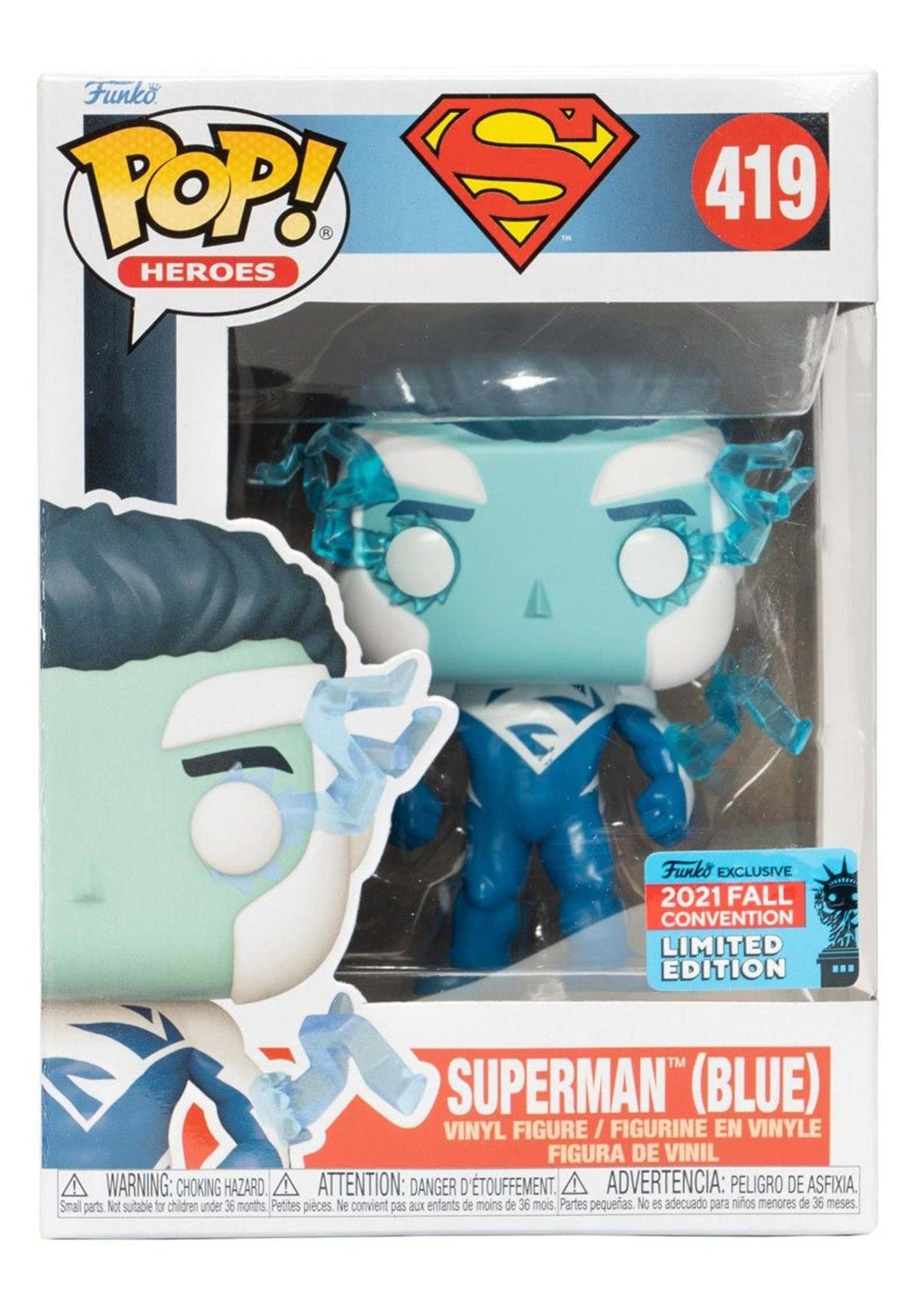 Funko Superman Blue Pop! Vinyl Figure - 2021 Convention Exclusive