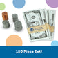 Learning Resources Pretend Play Money - 150 Pieces, Ages 3+ Play Money For Kids, Pretend Money For Kids, Play Money Set, Money A