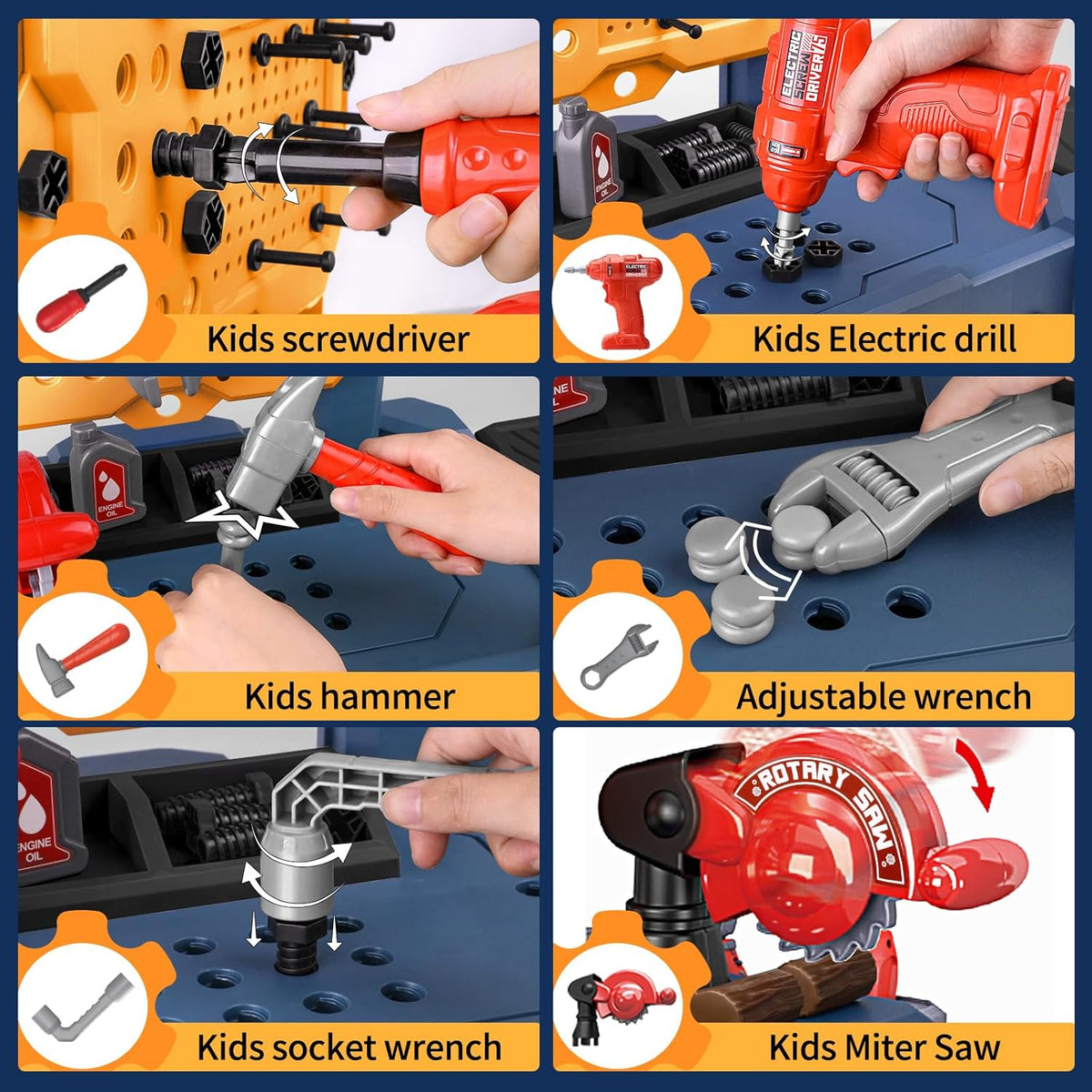 Workbench with Electric Drill Set
