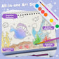 Mess Free Paint with Water Watercolor Book, Portable Spiral-Bound Painting Art Set Gifts for Kids, Travel Friendly