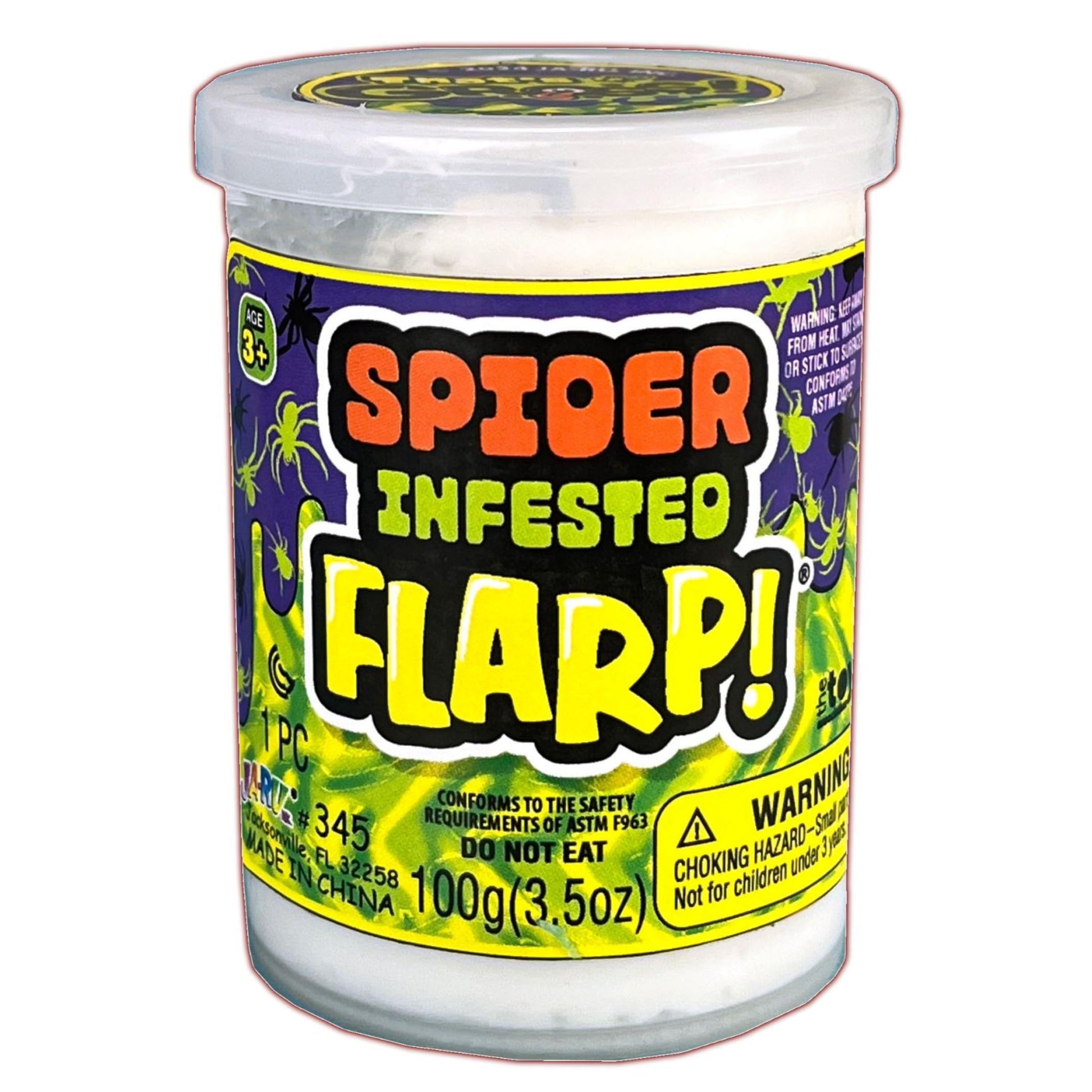 JA-RU Spider Infested Flarp Putty (1 Unit) Squishy Sensory Gross Toys for Easter, ADHD Autism Spider Web Toy, Great Party Favors