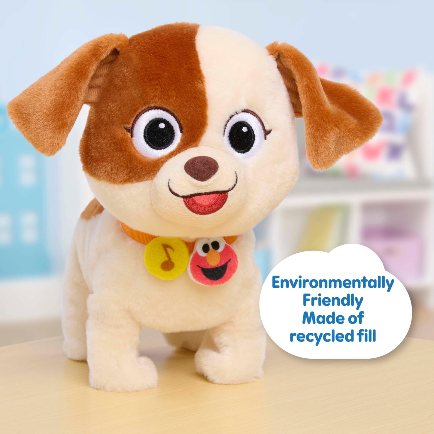 Just Play Sesame Street Walk & Wag Tango 8 Inch Plush, Sustainable Stuffed Animal, Soft Plushie, Kids Toys For Ages 18 Month