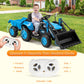 Mellcom Ride On Bulldozer With Detachable Trailer, 12V Kids Electric Vehicles Ride On Toy With Remote Control, Kids Car With Buc
