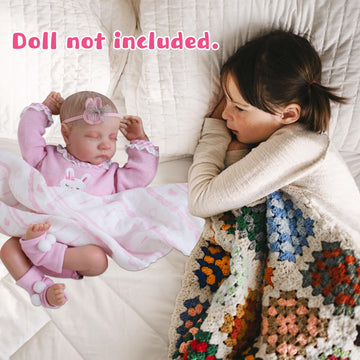 Ekokiz Reborn Baby Dolls Clothes Girl Pink Rabbit Friends Doll Clothes 17-22 Inches Baby Alive Clothes And Accessories For Baby