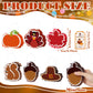 Poen 6 Pcs Thanksgiving Mini Piata Mini Turkey Squirrel Pine Cones Pumpkin Maple Leaves Piata with Greeting Card for Thanksgivin