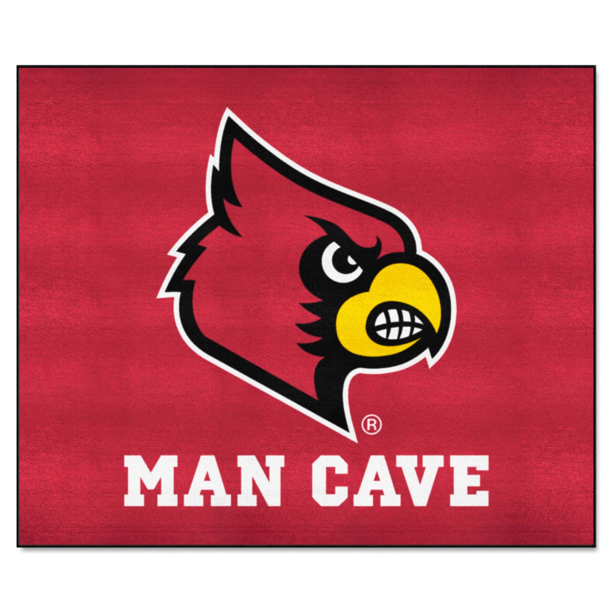 FANMATS 14658 Louisville Cardinals Man Cave Tailgater Rug - 5ft. x 6ft. Sports Fan Area Rug, Home Decor Rug and Tailgating Mat