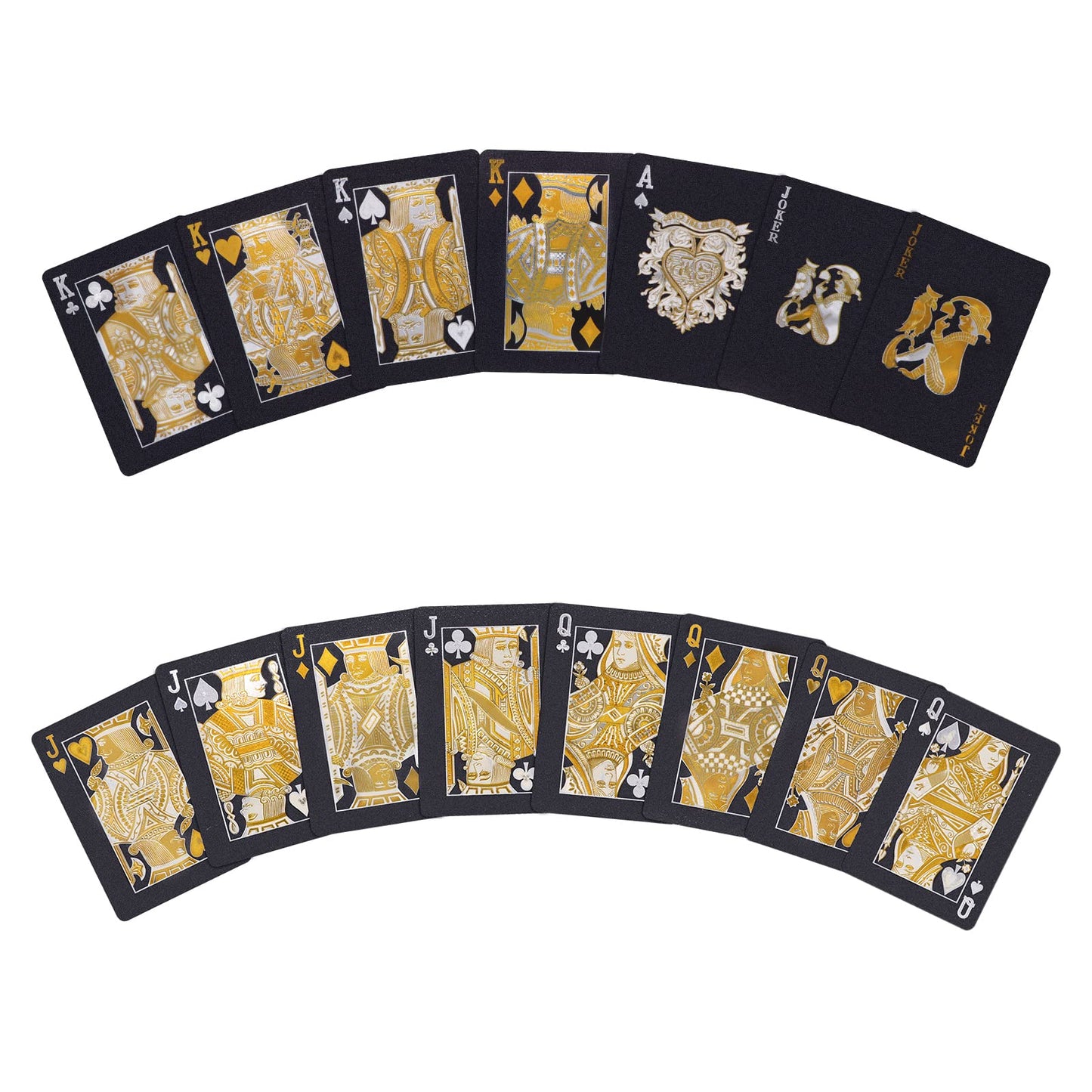 WJPC Black Diamond enhanced PVC Material Elastic Waterproof game-style Playing Cards Cool Playing Cards for Party and Game Deck of Cards