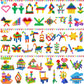 Kashiaote Kids Toys Interlocking Learning Set, Stem Construction Set - Ages 3+ Stem Toys 300 Pcs - 9 Colors