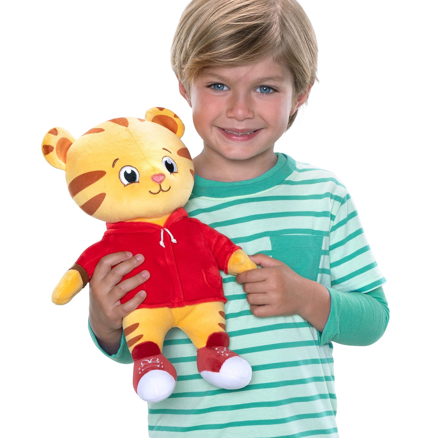 Daniel Tiger's Neighborhood 10th Anniversary Plush Toy, Cuddle Up Daniel Tiger - 12 Tall, Soft and Huggable, Perfect for Kids