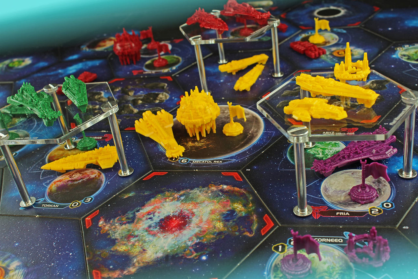 LITKO Fleet Movement Stands | Twilight Imperium 4th Edition | Clear | Pack of 3 (Deluxe)
