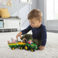 John Deere Musical Hayride Tractor Toy - Green Plastic, Large - X-Large, Model 34908, Includes Farmer Figure & 4 Farm Animals, Ages 18 Months+