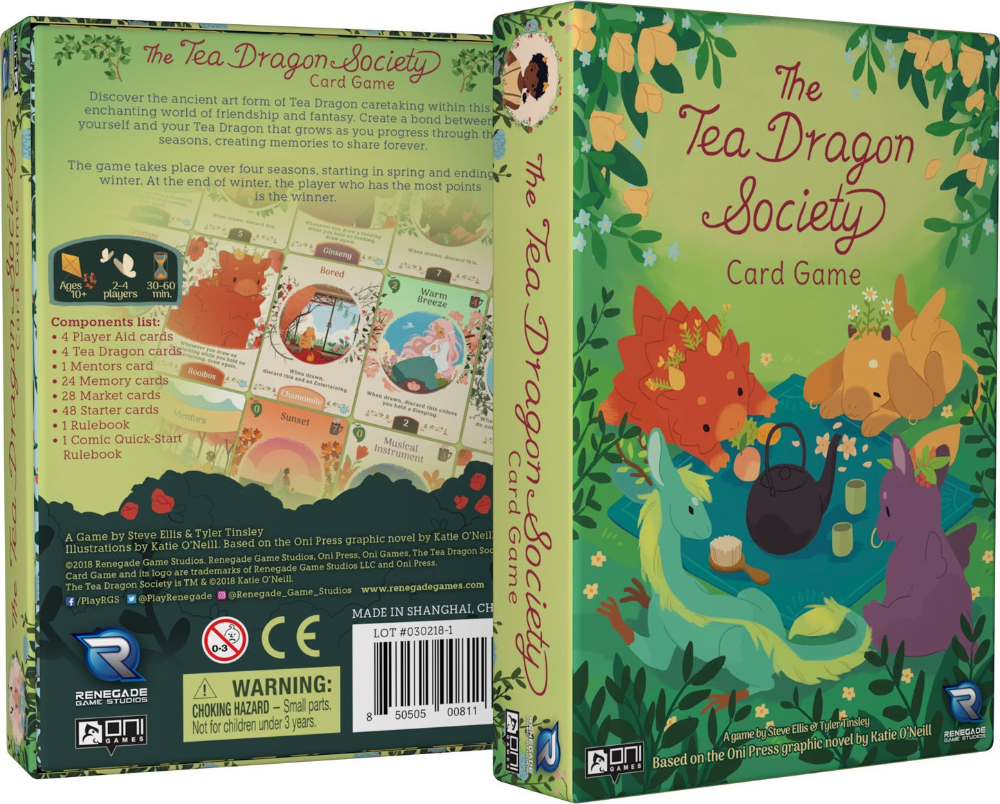Renegade Game Studios Tea Dragon Society Card Game - 2-4 Players, Ages 10+, Cardboard, 5x7x1.5 inches, Multi Color, Model RGS008